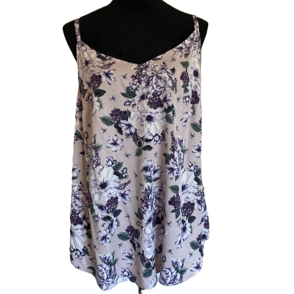 Torrid SZ18/20 Purple Floral Print Tank
